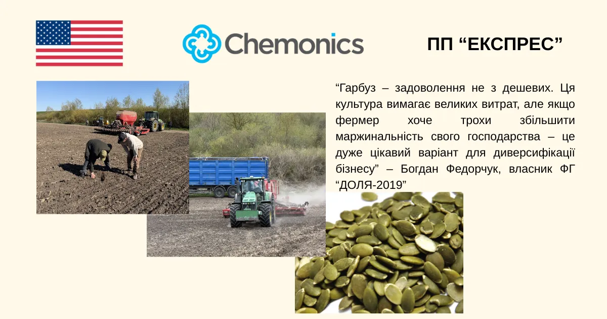 З нуля до власного бренду. Як ФГ «ДОЛЯ-2019» будує нішевий агробізнес на гарбузовому насінні