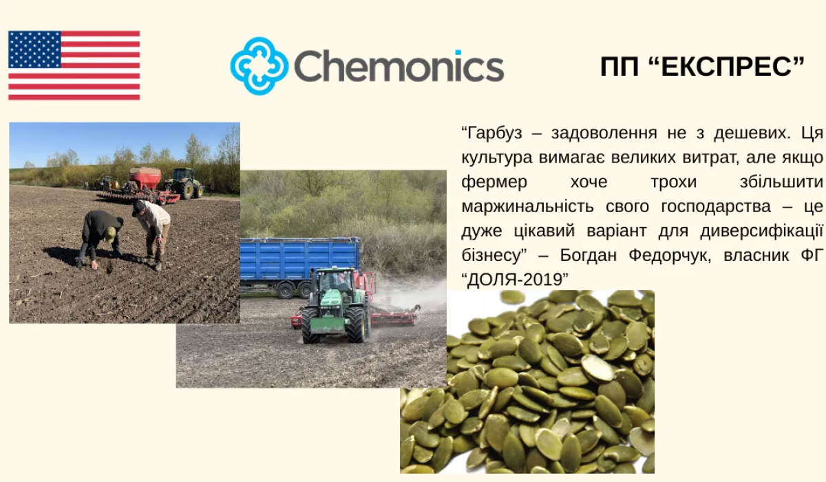 З нуля до власного бренду. Як ФГ «ДОЛЯ-2019» будує нішевий агробізнес на гарбузовому насінні
