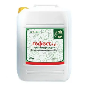 Гефест, w.r., (Glyphosate isopropylamine salt, 480 g/l)