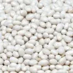 White beans on background - May Day