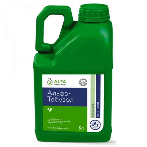 Green jug with label Alpha Tebuzol