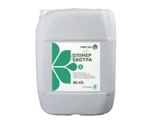 White canister with label Spiner - Tim Spray