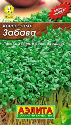 Seed packet of cress salad Zabava by Aelita