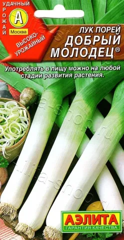 Пакет семян лука порея «Добрый молодец» от производителя Аэлита