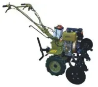 Zirka IZ105E walk-behind tiller with wheels and handlebars
