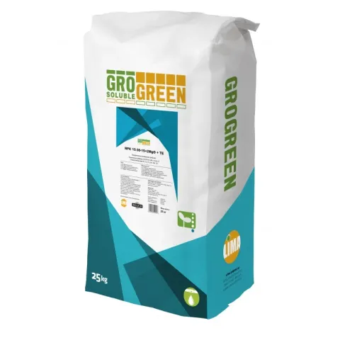 Мішок з добривом GroGreen, 20 кг - Мінеральне комплексне добриво гранульоване (N – 4-30 % Р2О5 - 0-44, К2О –