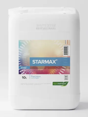 White container with STARMAX label for fertilizers - Starmaks