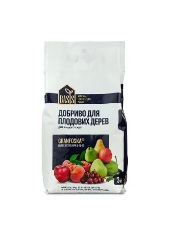 Packaging of Granfoska fertilizer for fruit trees